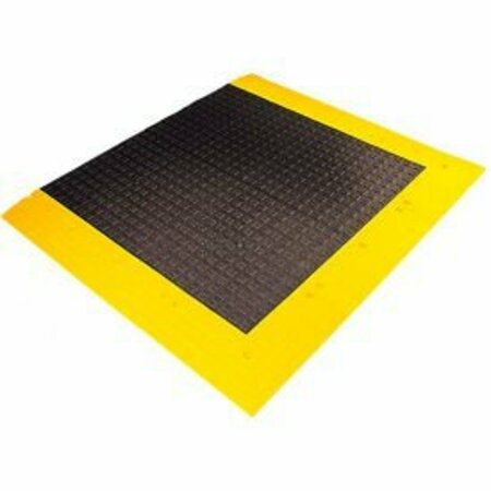 TENNESEE MAT CO Wearwell ErgoDeck General Purpose Kit 7/8in Thick 7' x 3.5' Charcoal/Yellow Border 566.78x42x84CHYL